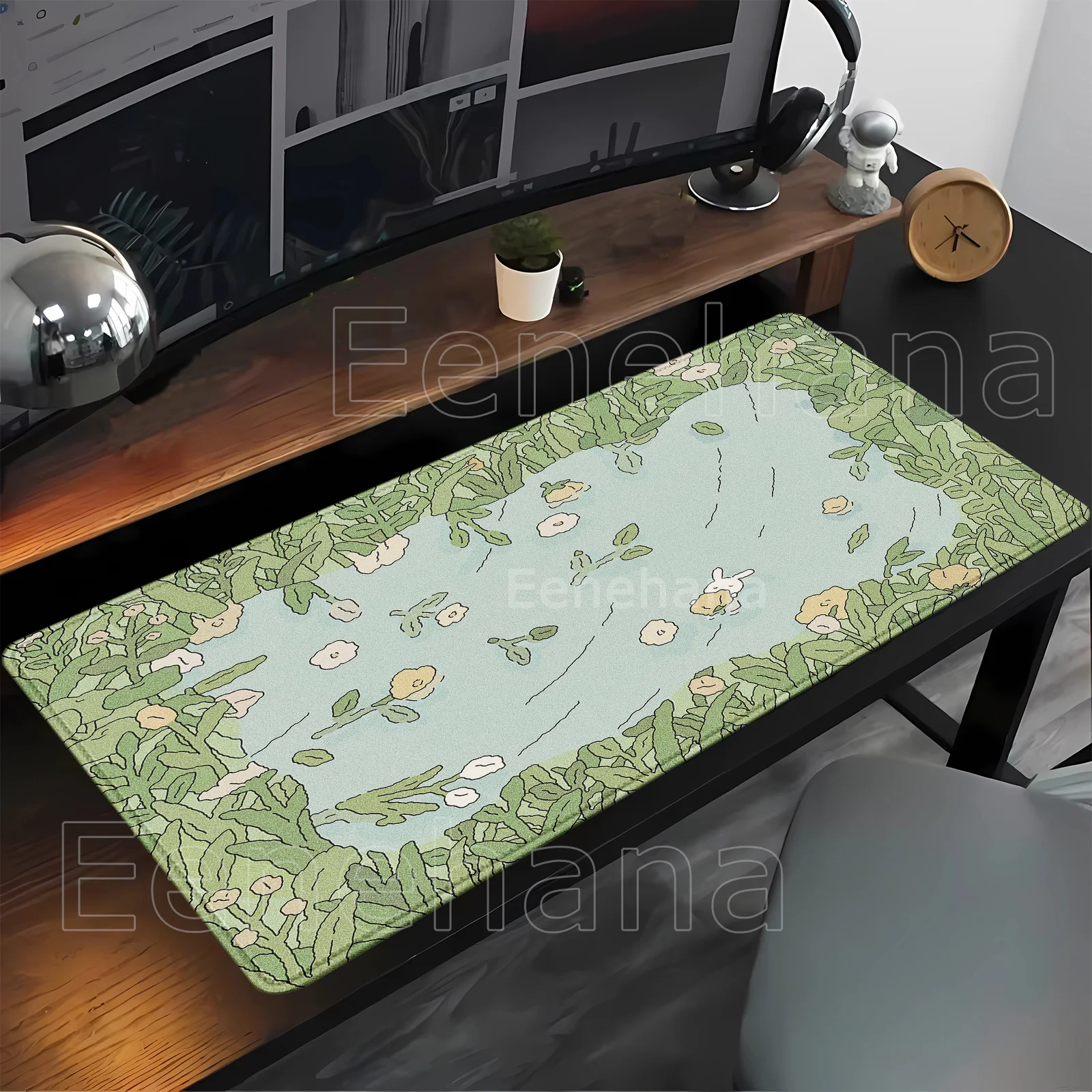 HD Printing kawaii rabbit Mousepad Computer Keyboard Large Mouse Pad Desk Mat Office Accessories Cabinet Mousepad Pc Gaming Mats