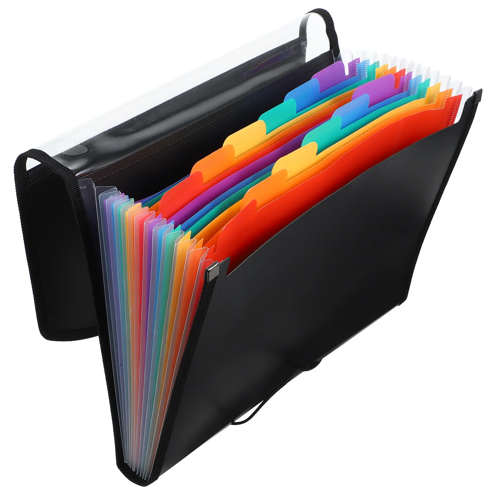 

Expanding Accordion File Folder PVC Document Organizer Portable Lightweight Multi-Pocket Paper Storage Holder for Office School
