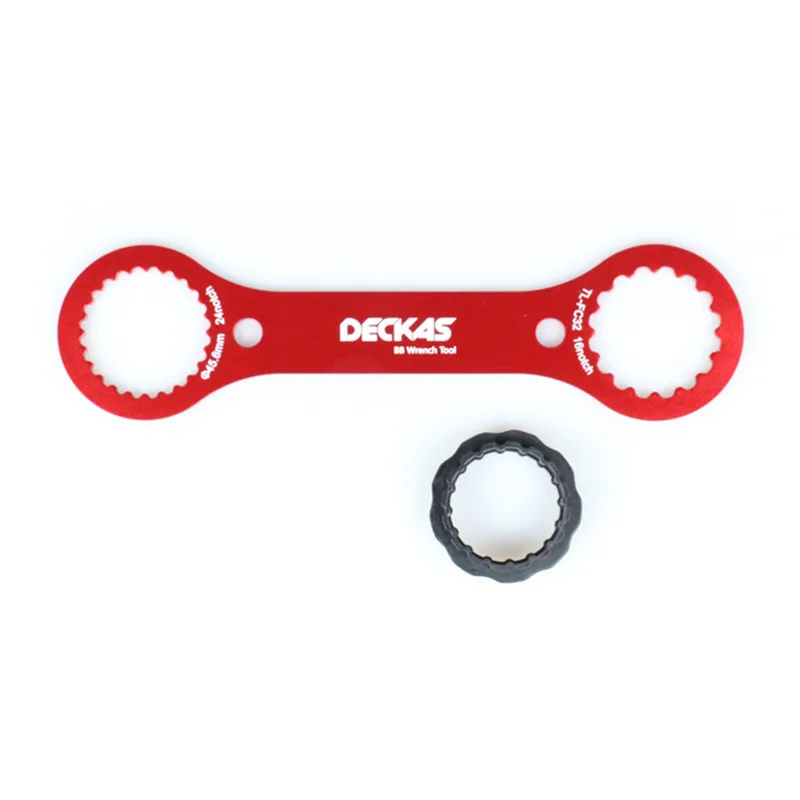 DECKAS Multifunctional BB Wrench Tool DW-018 249*64*3mm Red DUB/TL-FC32 Adaptor Of TL-FC25/TL-FC24 Bottom Bracket Repair Tool