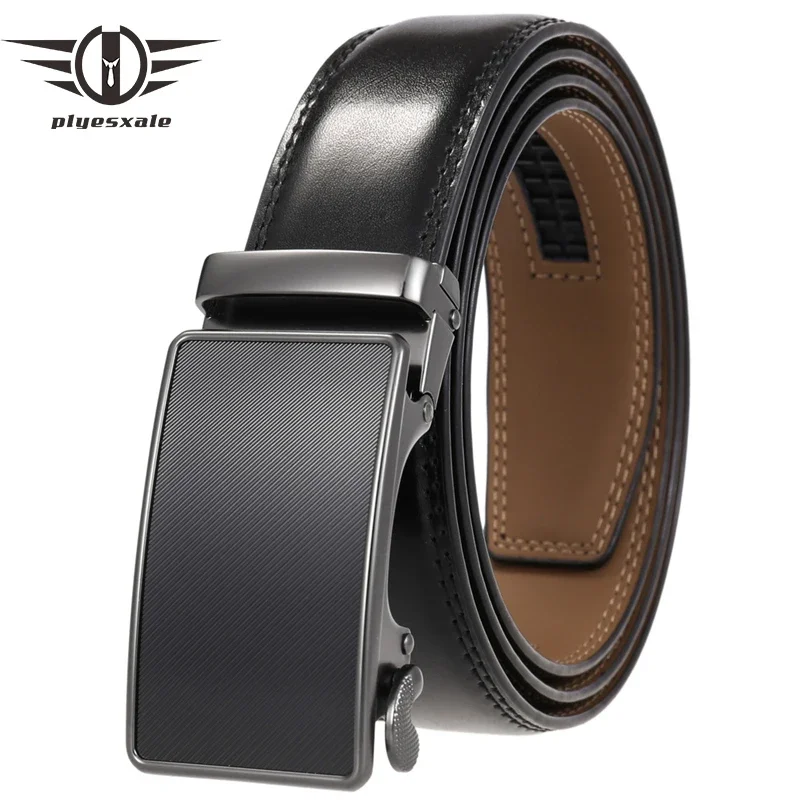 

Fashion Genuine Leather Belts for Men Luxury Designer Brown Automatic Alloy Buckle Man Belt High Quality Cow Skin Strap B448