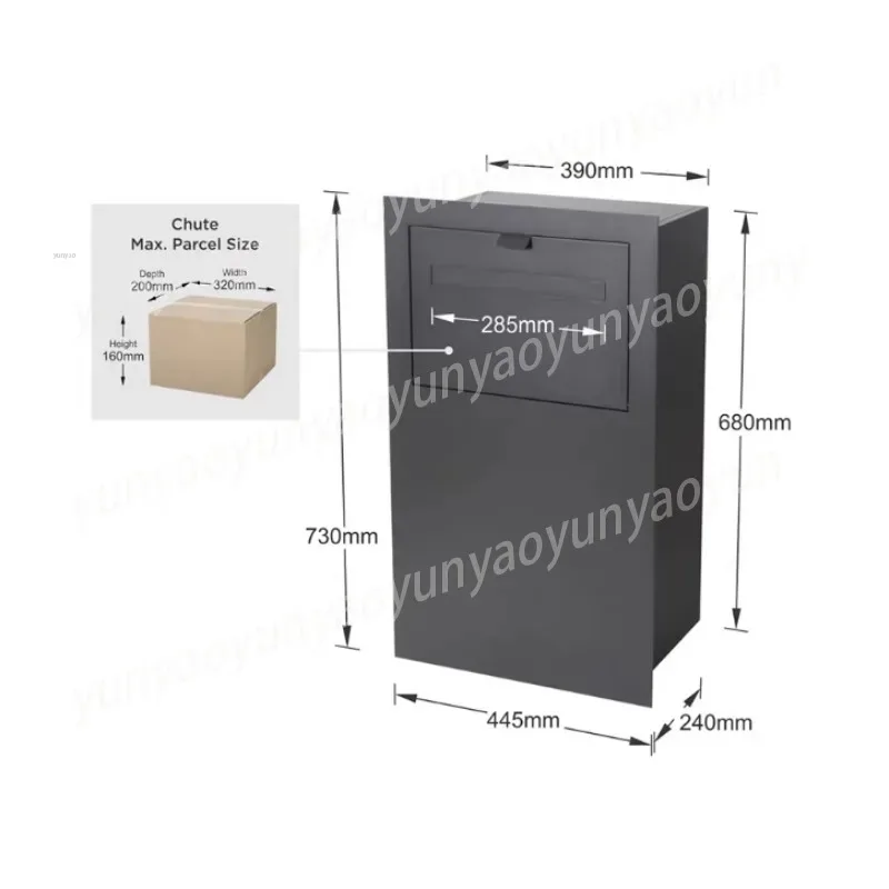 Secure Anti-theft Parcel Box Home Office Personal Package Storage Mail Delivery Cabinet