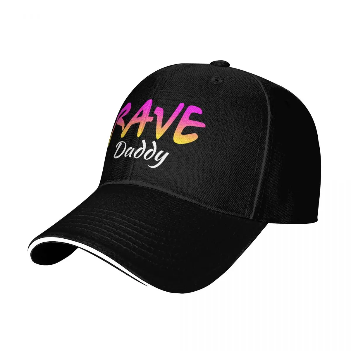 Rave Daddy Funny Festival Meme Baseball Cap Snapback Flat Bill Strapback Dad Hat Six Panel Structured Crown