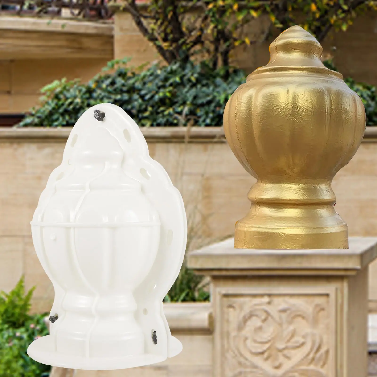 DIY Decorative Ball Balustrade Top Concrete Cast Roman Column Accessories