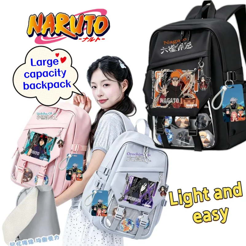 Nouveau sac à dos NARUTO Haruno Sakura Uzumaki Naruto Uchiha Sasuke, grande capacité, nouveau sac à dos léger et polyvalent de haute qualité pour étudiants
