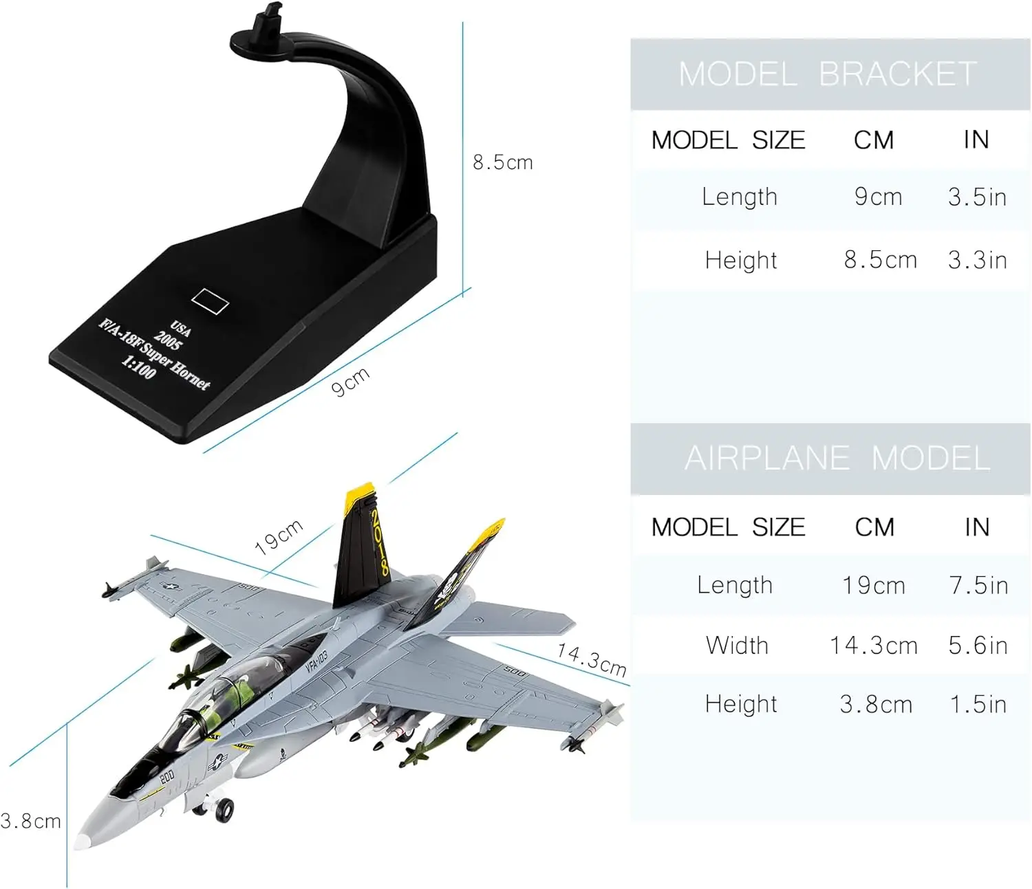 1:100 F/A-18 Hornet Strike Fighter Attack Fighter Plane Model Diecast Military Model Airplane for Collection and Gift