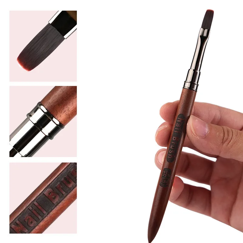 1 STKS Gel Schilderij Borstel Nail Art Voor Gel Tip Uitbreiding Acryl Builder Accessoire Nail Art Penselen Gel Nagelborstel