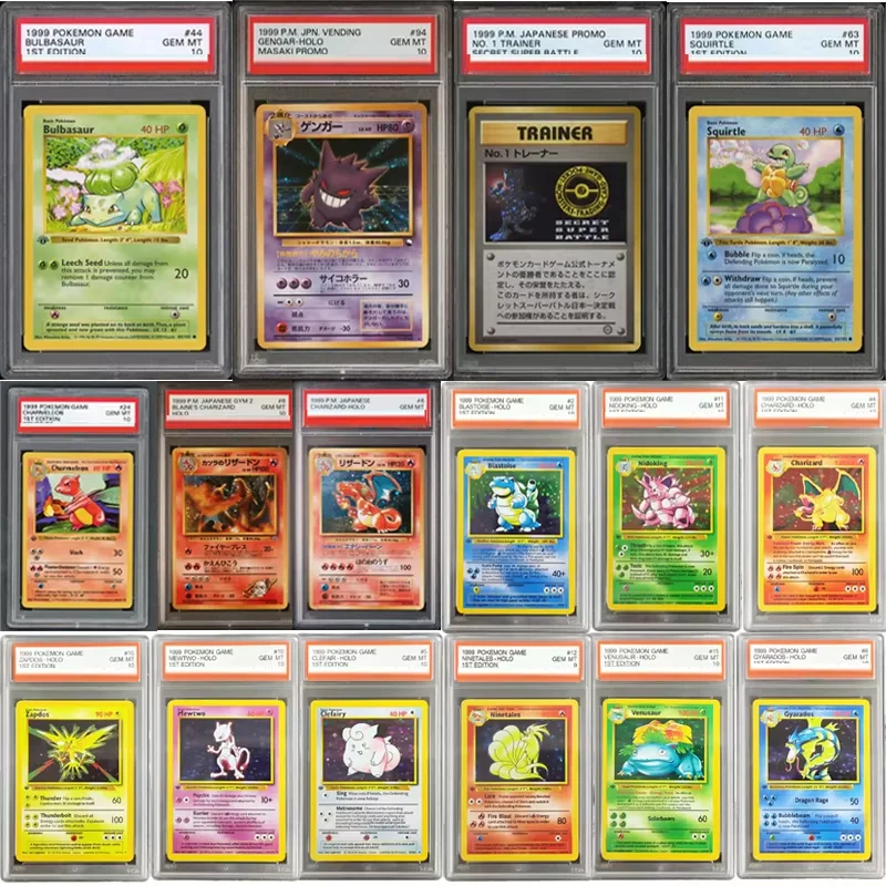 

Proxy Card PKM 1999 Game 1St Edition Charizard Mewtwo Gyarados Blastoise Ninetales Gyarados Holo Grade 10 Collection Game Card