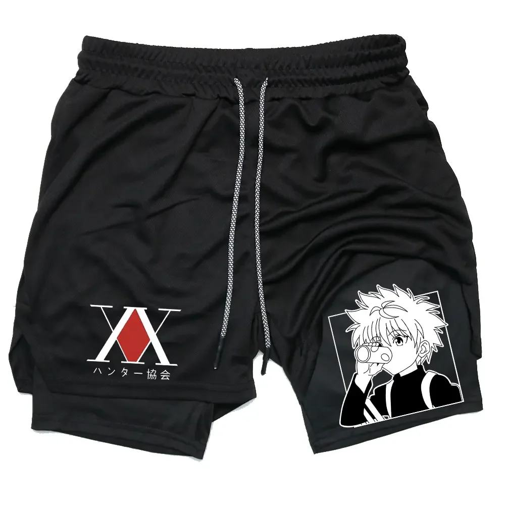 

Anime Hunter X Hunter Performance Shorts Quick Dry Athletics Running Workout GYM Shorts Breathable Summer Compression Shorts