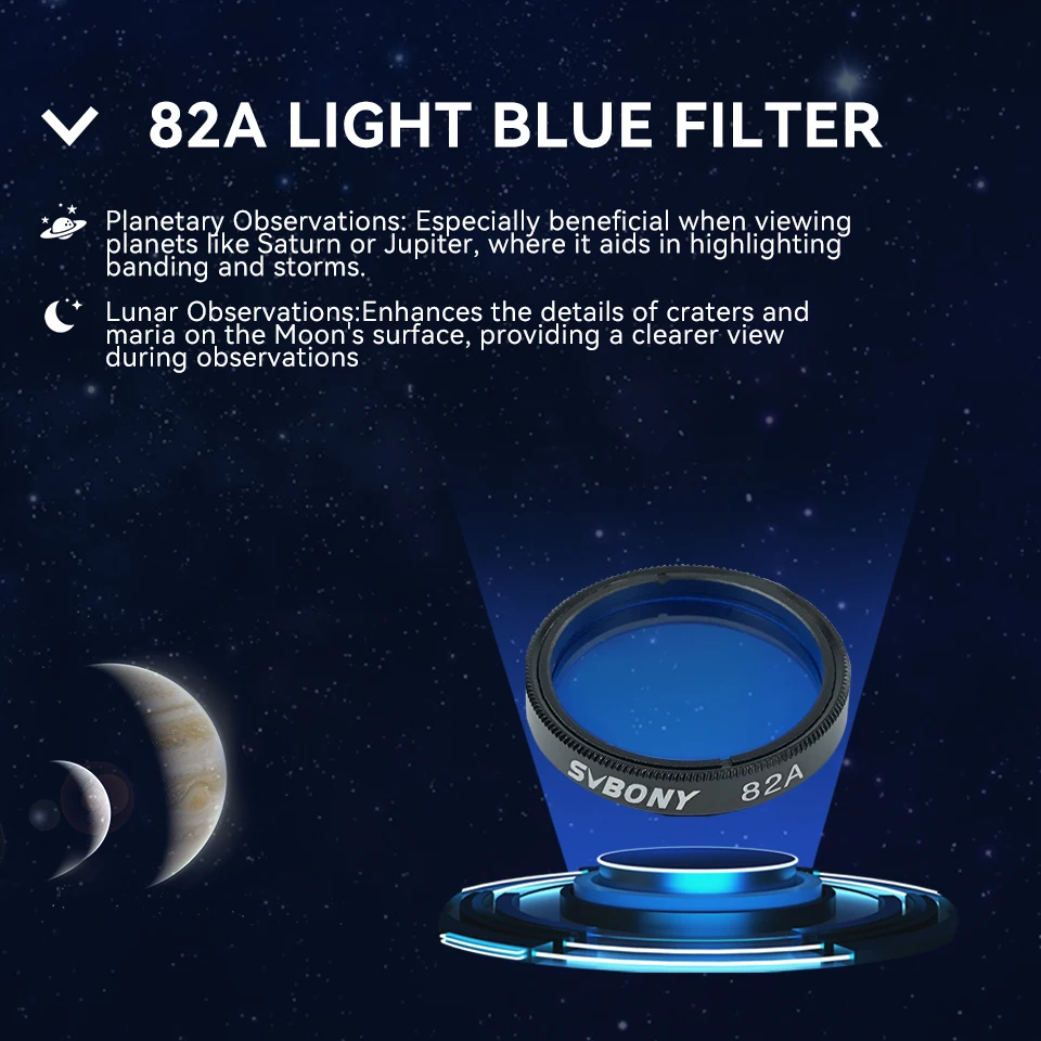 Svbony SV233 1,25-Zoll-Okular Achtteiliges Teleskop-Zubehörset für Astronomische Planetenbeobachtung – Detail 15