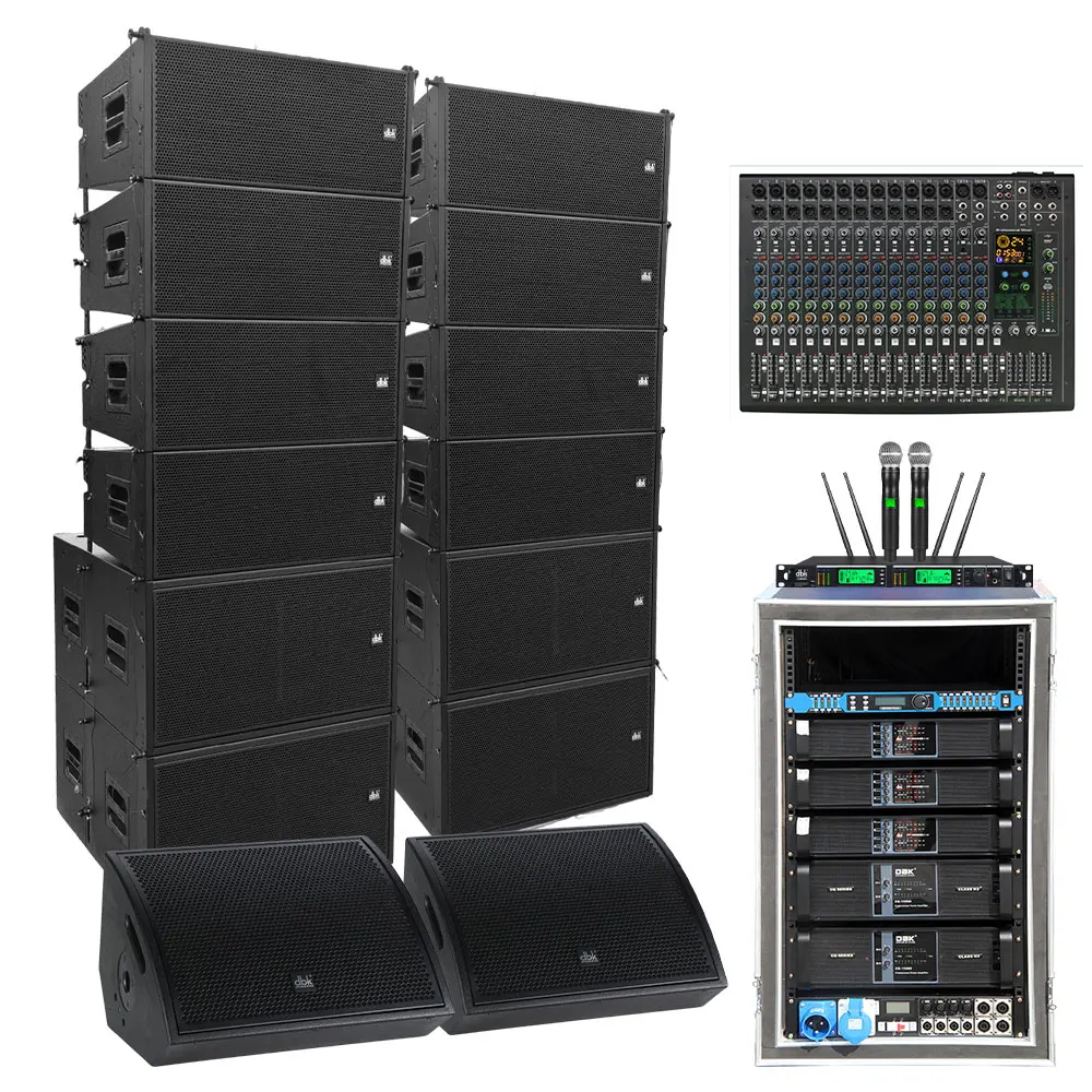 Professional PA System 10 Inch Line Array Speakers with 18 Inch Subwoofer Stage Audio Sound System Equipment for Church Wedding