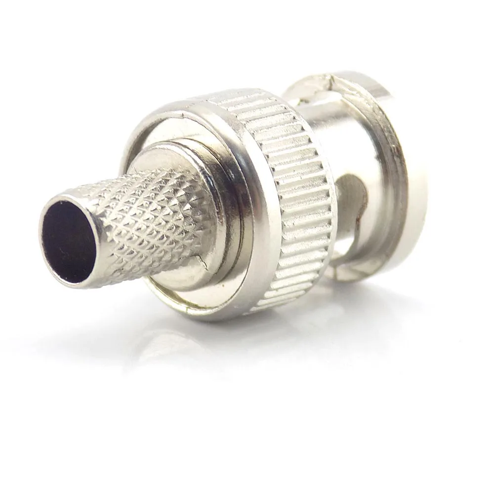 20/50Pcs 3 In 1 CCTV Camera Coupler Crimp Connector Bnc Male Connector To Coax Rg59 Connector Cable Accessories L19