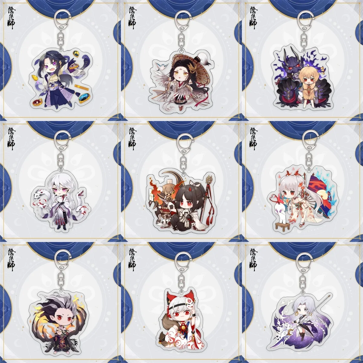 

6CM hot Anime charm Onmyoji Acrylic Keychain Model Cosplay Characters Ornament Accessories Good Christmas Gifts