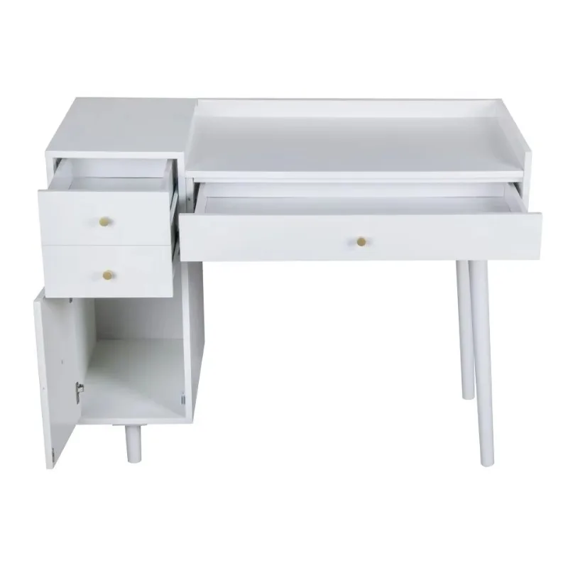 Armario de madera con espejo iluminado, mueble de dormitorio moderno, tocador de nuevo diseño, Simple, barato, para hoteles