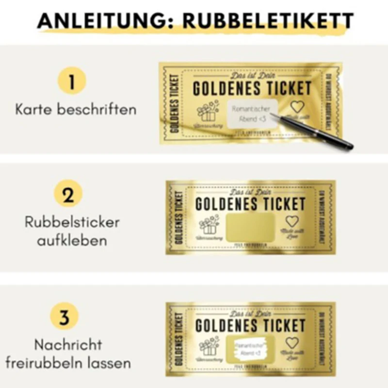 【ST】1PCS Scratch Off Ticket Golden Ticket Scratch-off Card Raffle Gift Surprise Scratch-off Card Party Favor Cinema Voucher view 5