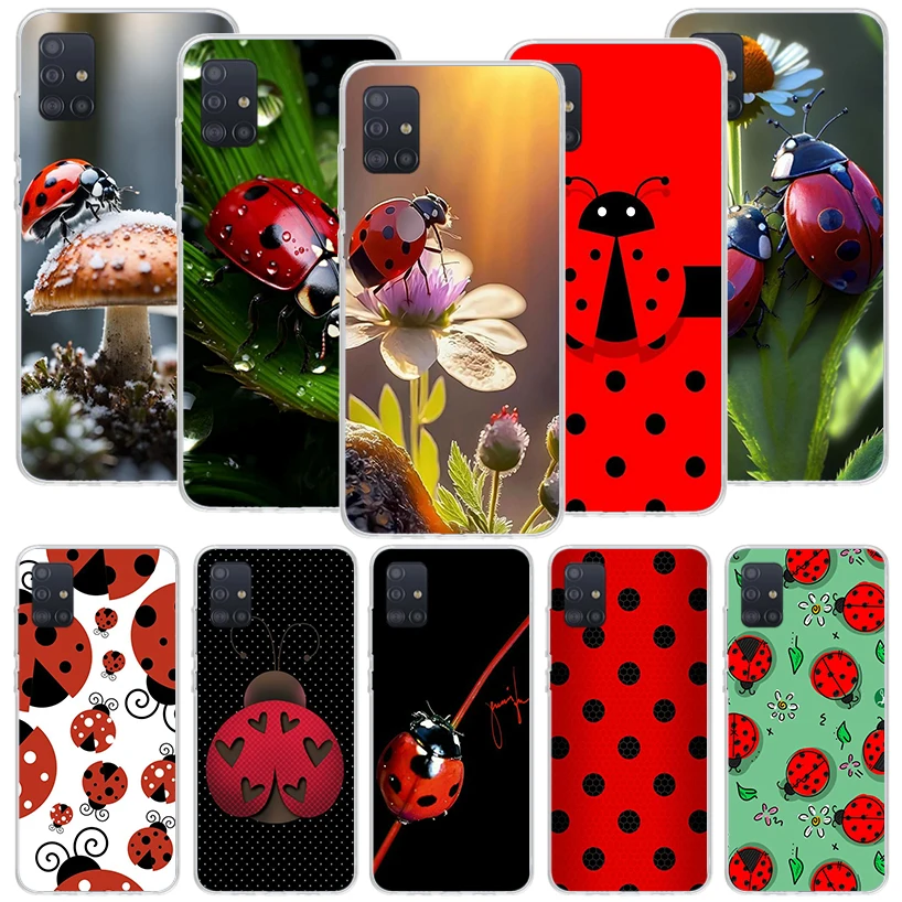 Insect Seven-Star ladybug Phone Case For Samsung Galaxy A51 A71 A41 A31 A21S A11 A01 A70 A50 A40 A30S A20E A20S A10S A6 A7 A8 A9