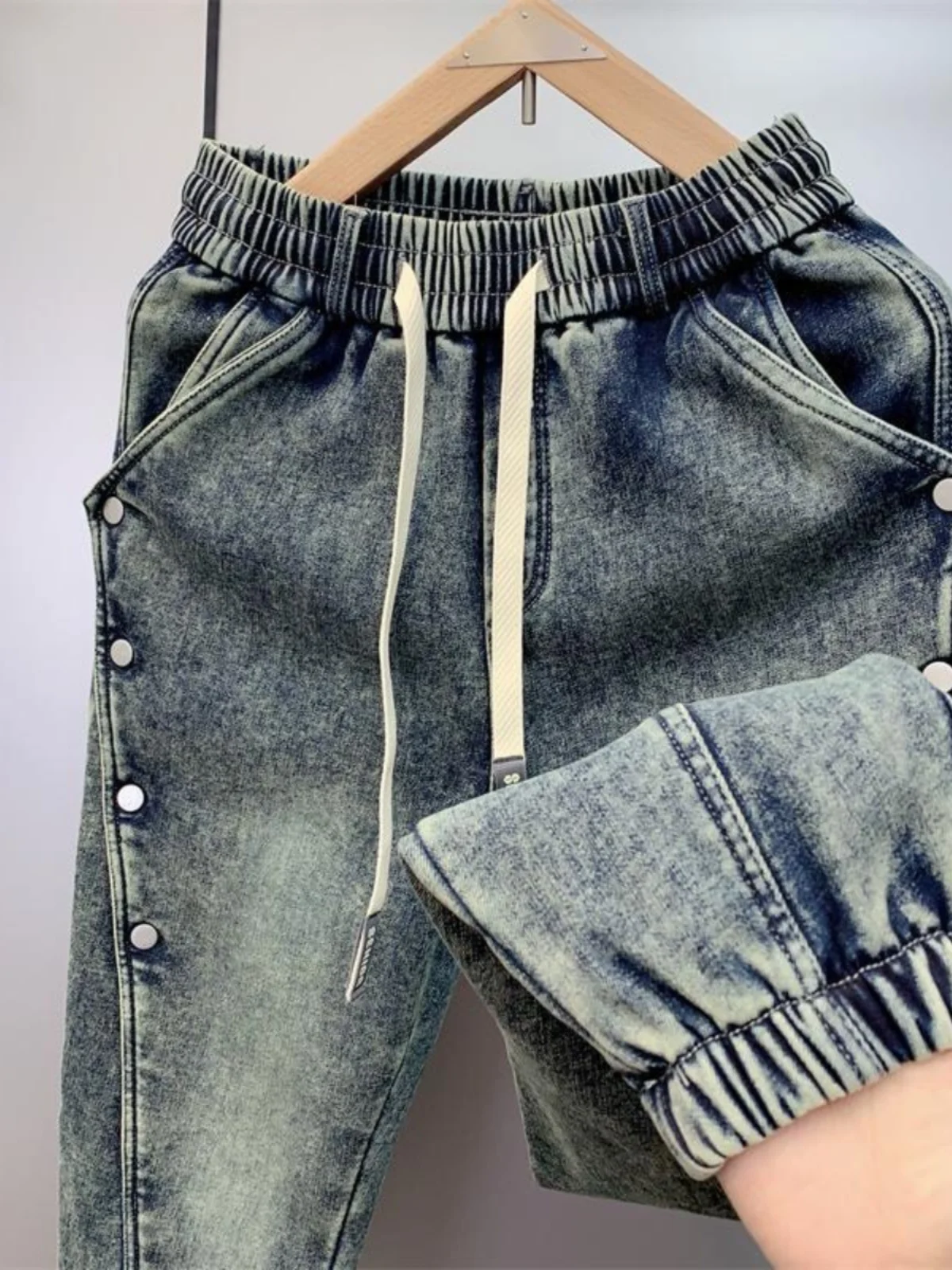 

Мужские джинсовые джинсы с завышенной талией в стиле ретро, новинка 2024, трендовые свободные брюки Haome Harlan, повседневная рабочая одежда, брюки, молодежные модные брюки для отдыха