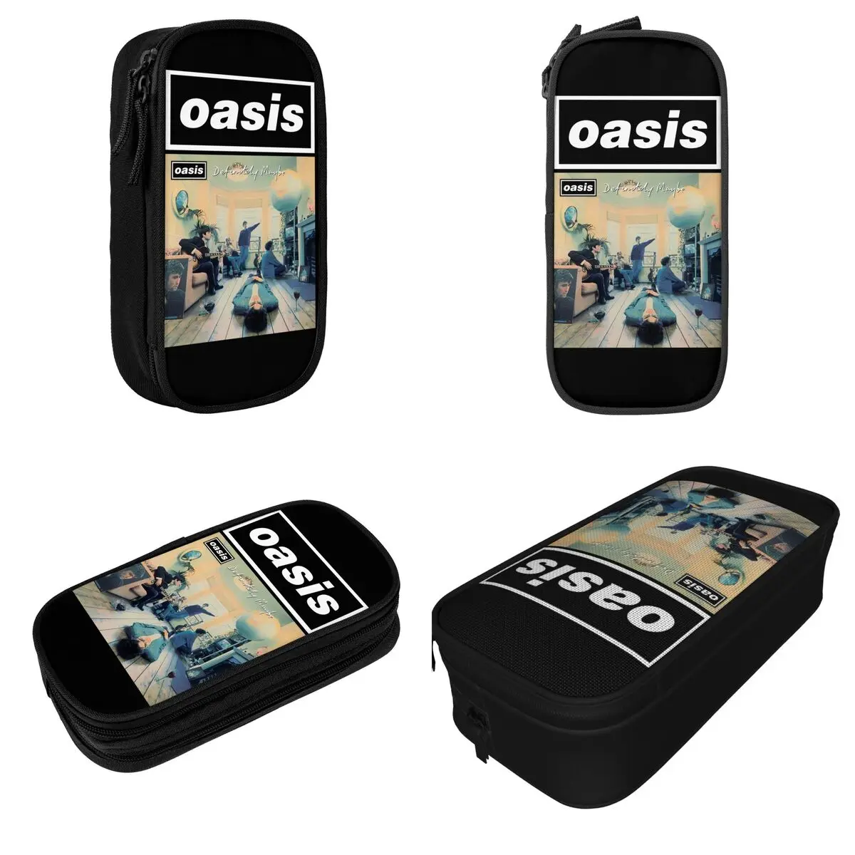 O-Oasis Rock Band Pencil Case Pencil Pouch Pen Box for Girls Boys Big Capacity Bags School Supplies Zipper Stationery