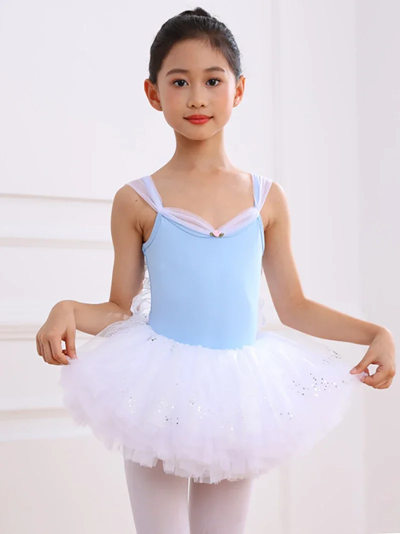 Children Dance Clothes Camisole Practice Ballet Body Dancewear Butterfly Stage Performance Skirt Gymnastics Leotard Costumes