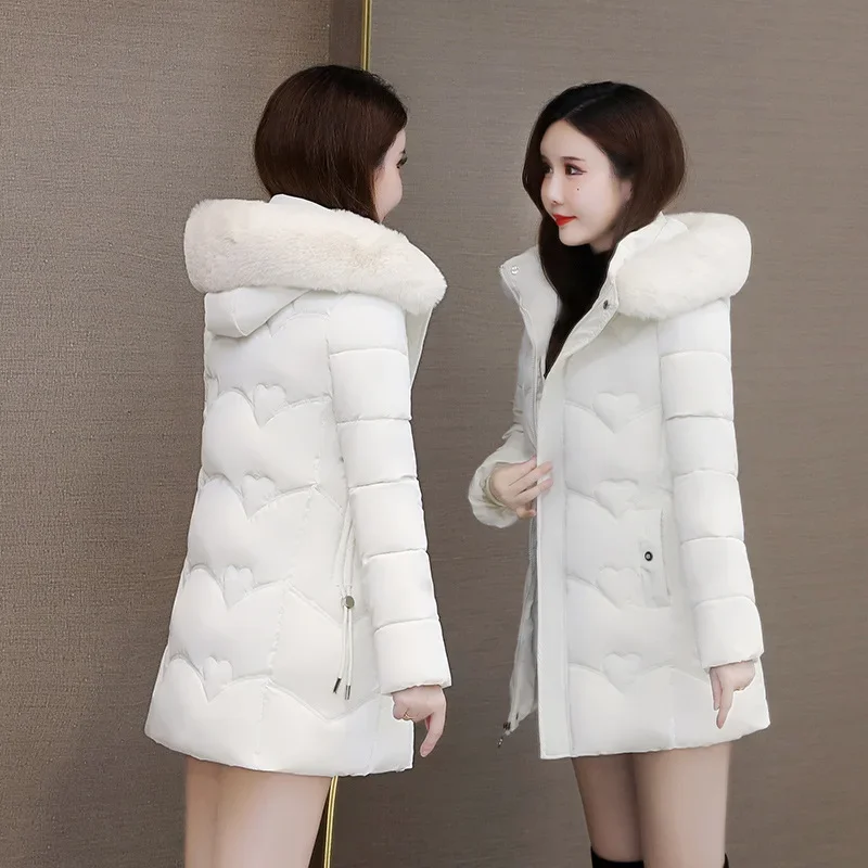 Women's Parkas Coat Casual 2024 Winter New Fashionable Hooded Casual Slim Fit Warm Cotton Jacket Regular Women Clothing Winter