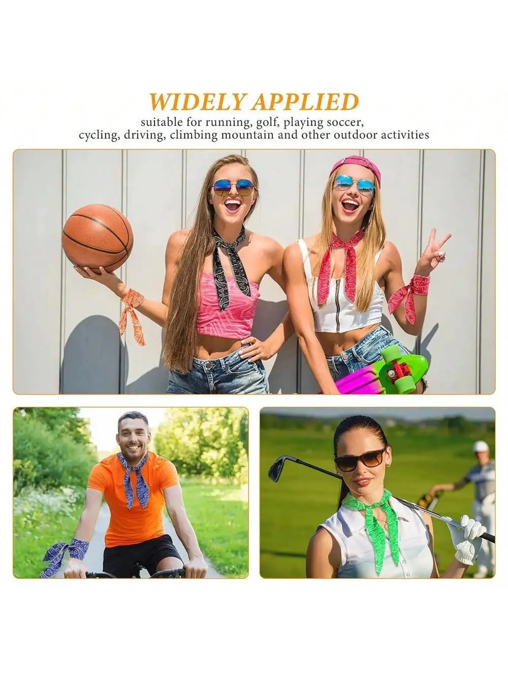 冷却アイスタオル タオル 冷却バンダナ アイススポーツタオル 夏用冷却タオル ミスギフト ネック