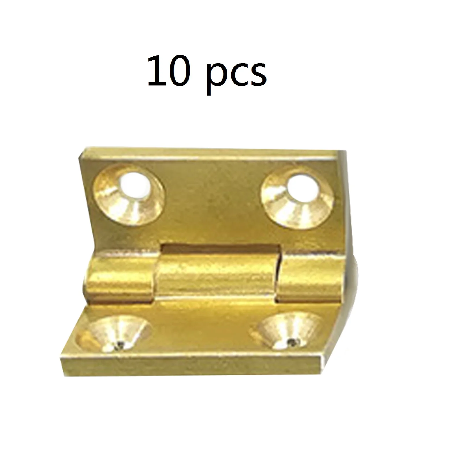 10pcs Mini Butt Hinges Pure Copper 90 Degree Positioning 19*12.5mm Wood Jewelry Box Wine Case Cabinet Yellow Antique Hardware