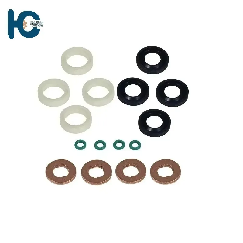 1982A0 1609848280 Fuel Injector Seal Washer O-Ring Kit For Citroen C2 C3 C4 C5 Berlingo 1.6 HDi 198185 198299 1609848080 198173