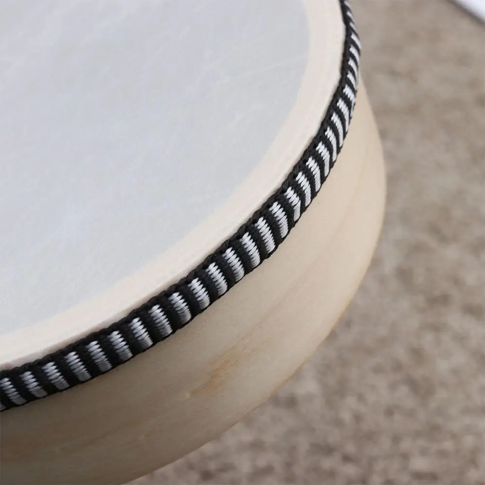 هدية 4/6/8/10 بوصة طبلة يدوية خشبية يده آلة موسيقية آمنة لعبة إطار خشبي مريحة حمل الاطفال طبل هدايا عيد الميلاد #6