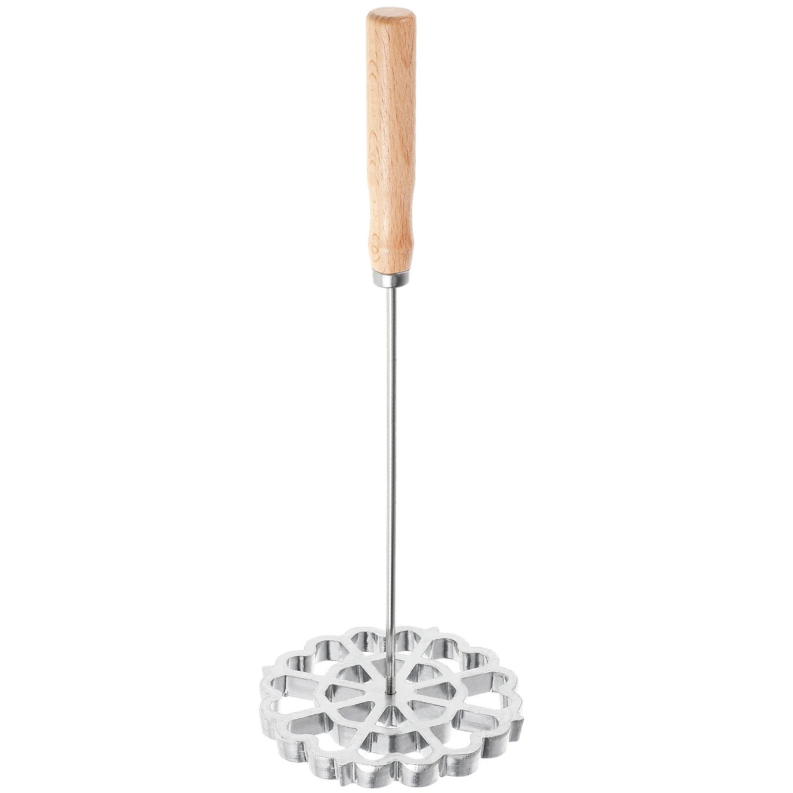 

Fried Mold Non-Stick Stainless Steel Spoon Nonstick Kitchen Tool Wooden Handle for Pancake Potato Baking Snack Frying