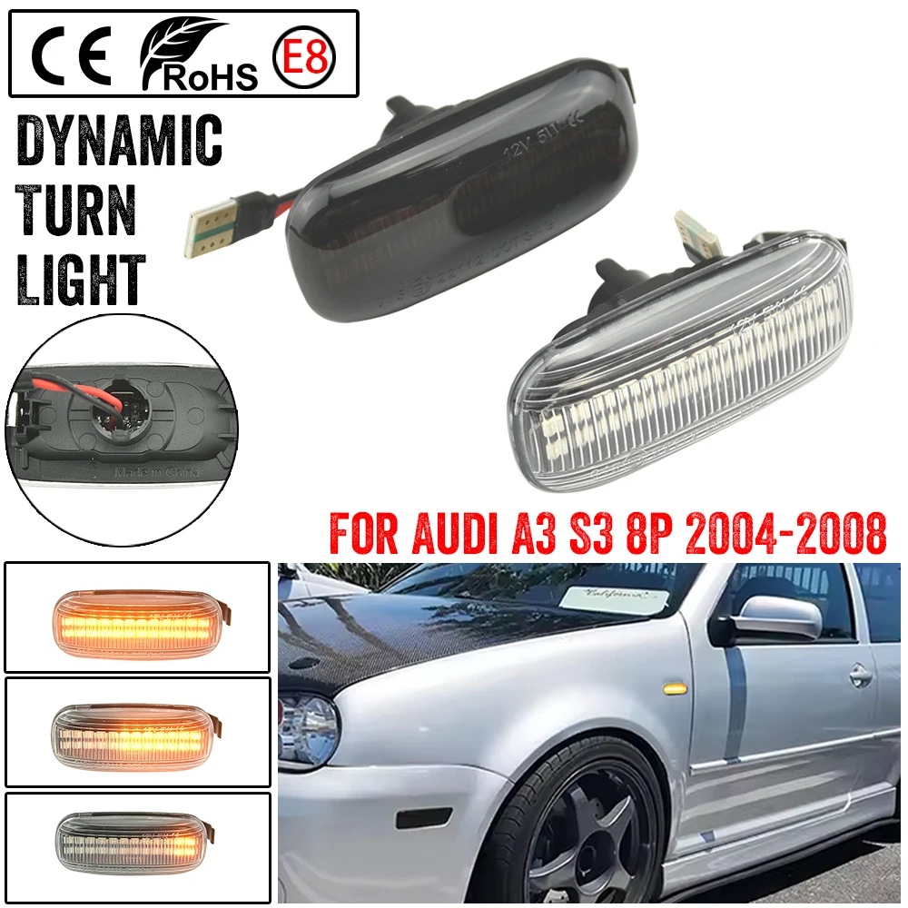 

Led Dynamic Side Marker Turn Signal Light Sequential Blinker Light Emark Fit For Audi A6 S6 RS6 C7 05-11 For Audi A4 RS4 02-05