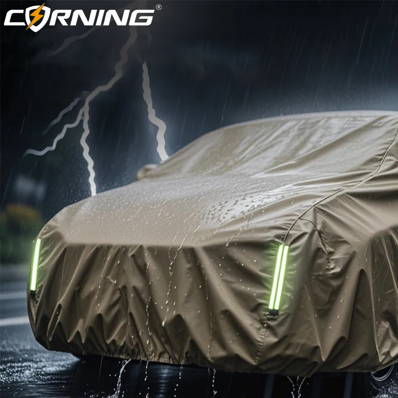 Autoabdeckung wasserdicht, UV-beständig, schneesicher, Allwetterschutz, Seitentür-Design, passgenau für SUV, Schrägheck, Limousine – Detail 6