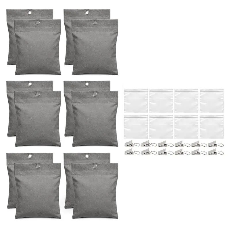 AWAH Windproof Outdoor Curtain Weights, 16 Oz Heavy, 12-Pack Grey Kit For Gazebo Patio Drapery Curtain Weighting