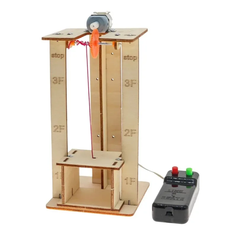 

Electric Remote Control Lift Elevator Wooden Model Kit for Kids - DIY Science Experiment Educational Toy for School Projects