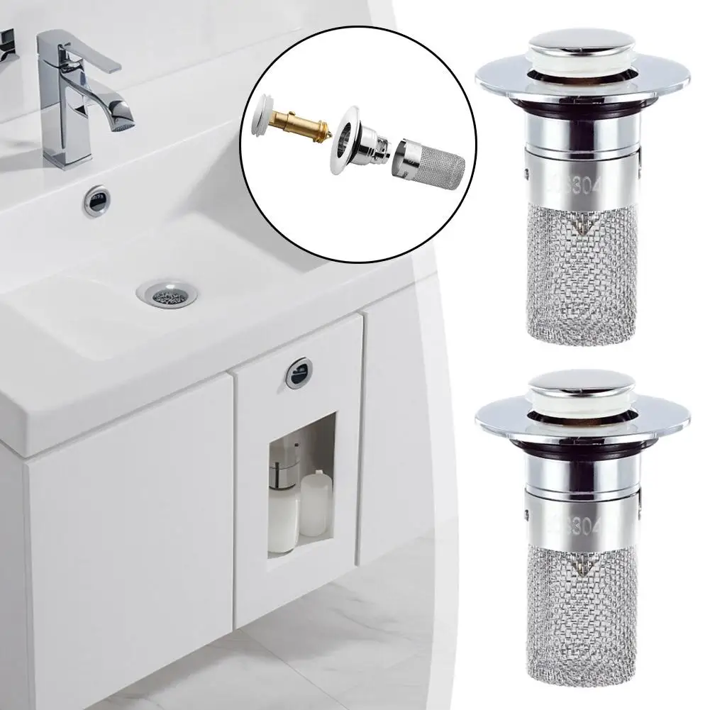 Stainless Steel Floor Drain Filter Washbasin Plug Anti Odor Core Strainer Catcher Stopper Up Hair Sink Bounce Basin Shower G6w6