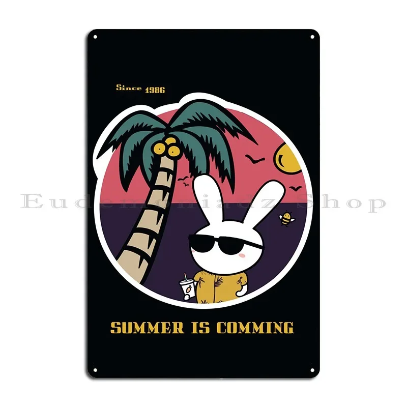 Punny Chill Summer Vintage Metal Sign Wall Plaque Pub Mural Cinema Printing Tin Sign Poster