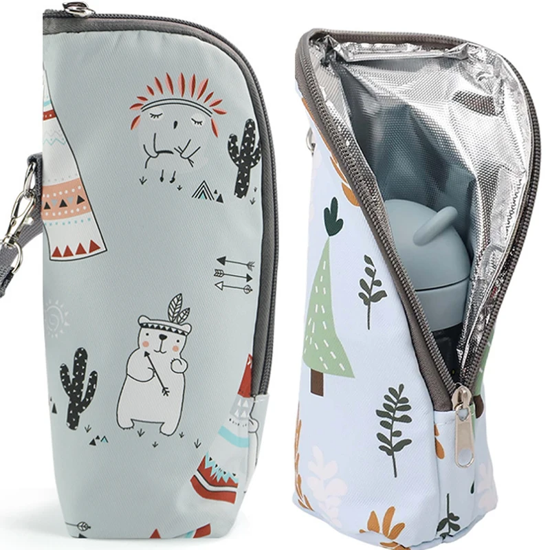

Bottle Insulation Bag Aluminum Film Portable Zipper Baby Feeding Travel Supplies Travel Storage Bag Fashionable Fresh-keeping