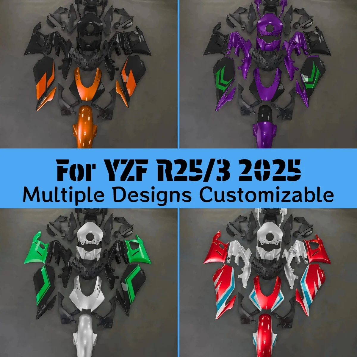 

For YAMAHA YZFR25 R3 2025 Fairing Set Body Plastic Cover Kit YZFR3 R25 25 Prime Motorcycle Bodywork Fairings