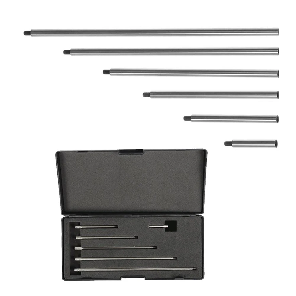 6PCS Metal Indicator Extension Rod Set With M2.5 Threads For Dial Indicators Includes Lengths 25/50/76/100/127152mm Measurements