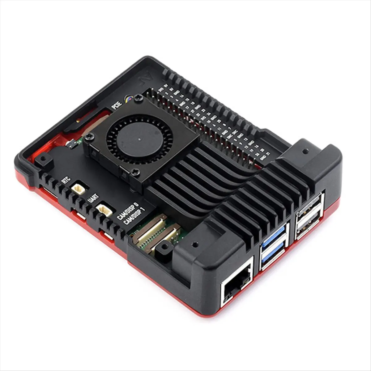 

Алюминиевый корпус для Raspberry Pi 5 Argon NEO 5 с вентилятором PWN, пассивные охлаждающие плавники, вытяжное вентиляционное отверстие для корпуса RPI 5