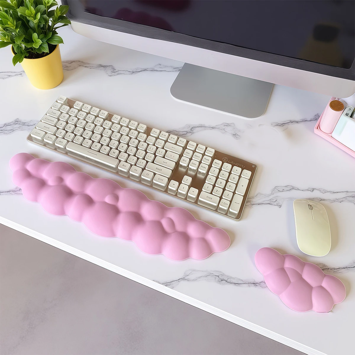 Cloud Shape Wrist Rest Pad Anti-Slip Desk Mat Memory Foam Palm Rest Ergonomic Mouse Pad Typing Wrist Rest Office Accessories key caps keycaps for mechanical keyboard keyboard caps switch opener image 5