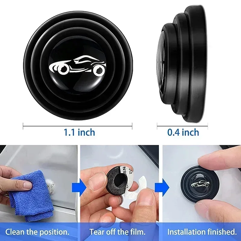 20pcs Car Door Anti-Shock Silicone Pad Universal Anti-Noise Buffer Gasket Anti-Collision Door Sticker Soundproof Crash Pad