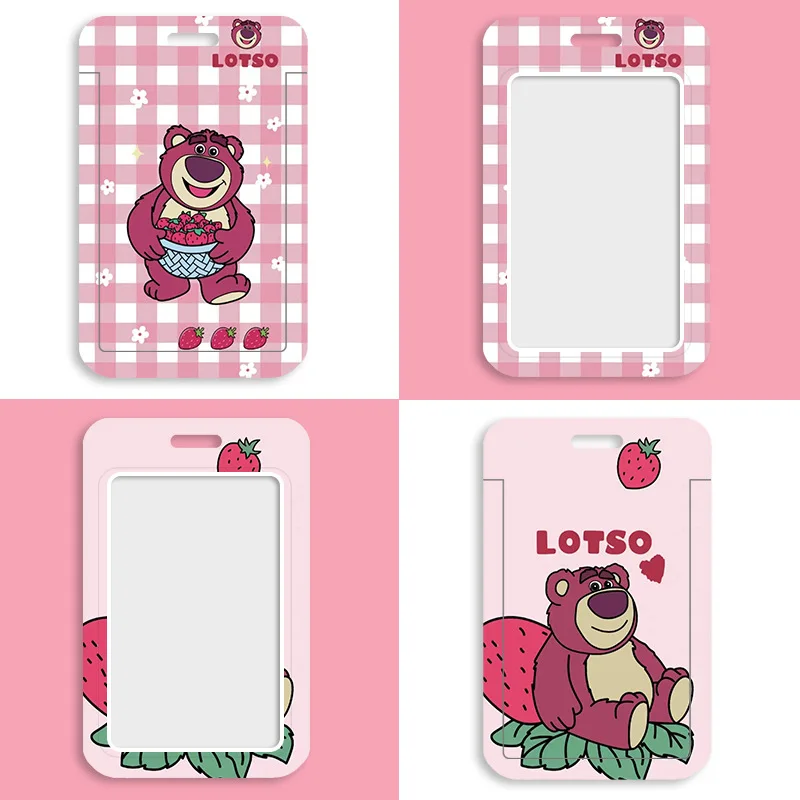 

Disney Lotso Card Holders Kawaii Cartoon Anime Keychain Bank ID Holders Kid Card Holder Supplies Bus Card Cover Children’s Gift