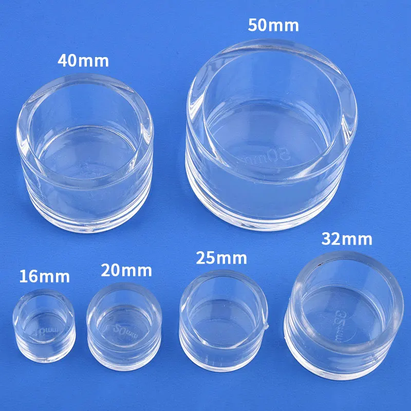 16/20/25/32/40/50mm Transparent Acrylic End Cap Connector Aquarium Fish Tank Water Supply Tube End Plug Garden Watering Joint