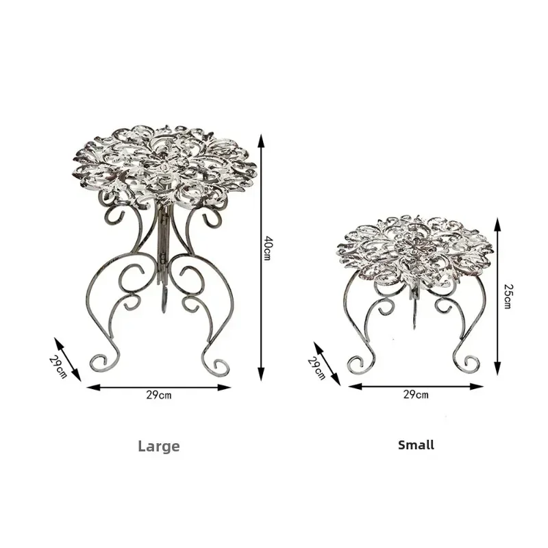 European Cast Iron Flower Rack Vintage Vintage Storage Shelves Garden Groceries Flower Stool Balcony Succulent Bonsai Bracket