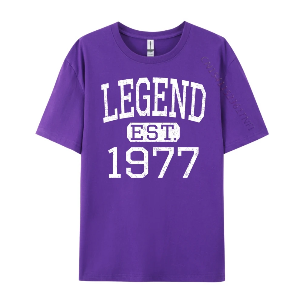 أسطورة مؤسسة 1977 نمط ولد 1977 عيد ميلاد كبير وطويل القامة تي شيرت رجالي تي شيرت جرافيك قطن كم قصير #3