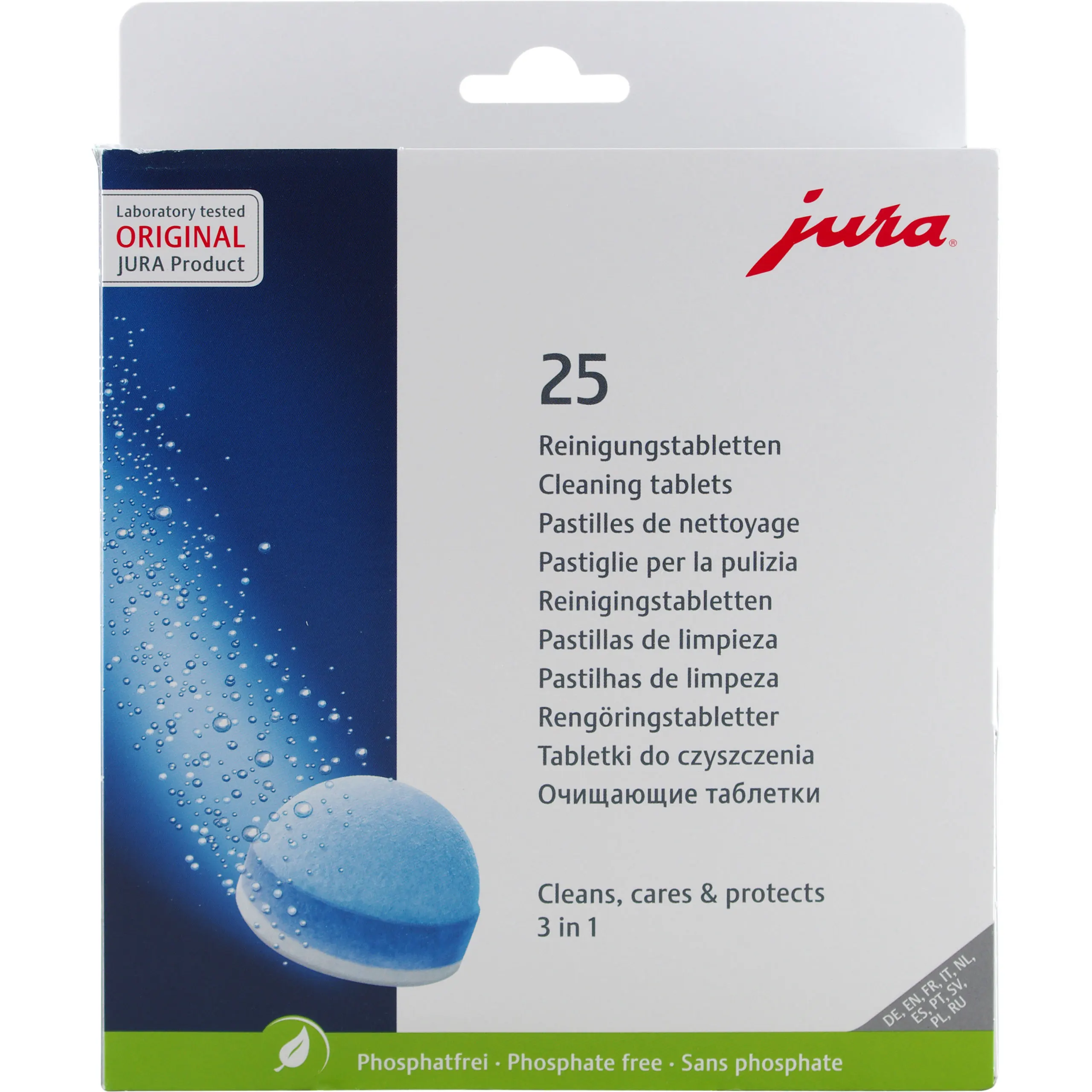 Jura 25045 / 24190 3-Phase Cleaning Tablets for Coffee Machines (25-Count)
