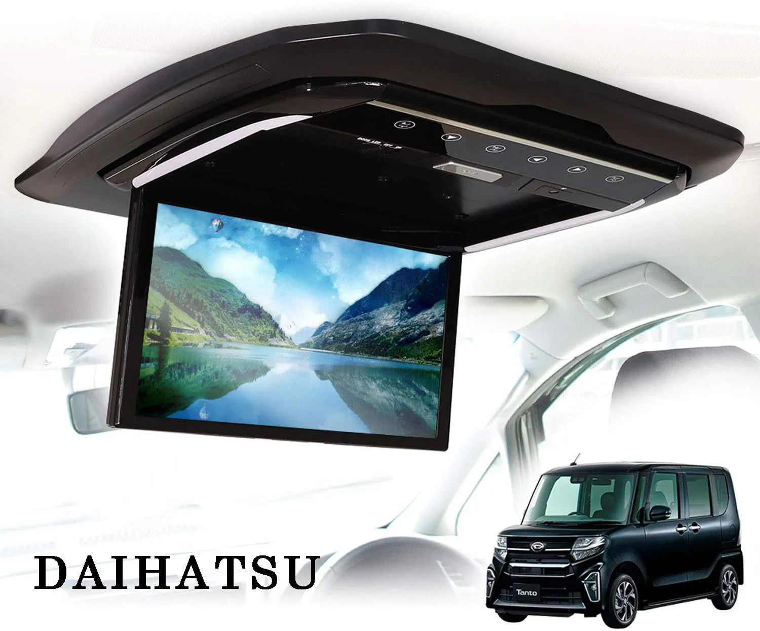 

13.3'' Car Roof 4K IPS Flip Down Screen Multimedia Video Display MP5 Player Touch Key for Daihatsu Commercial Vehicle