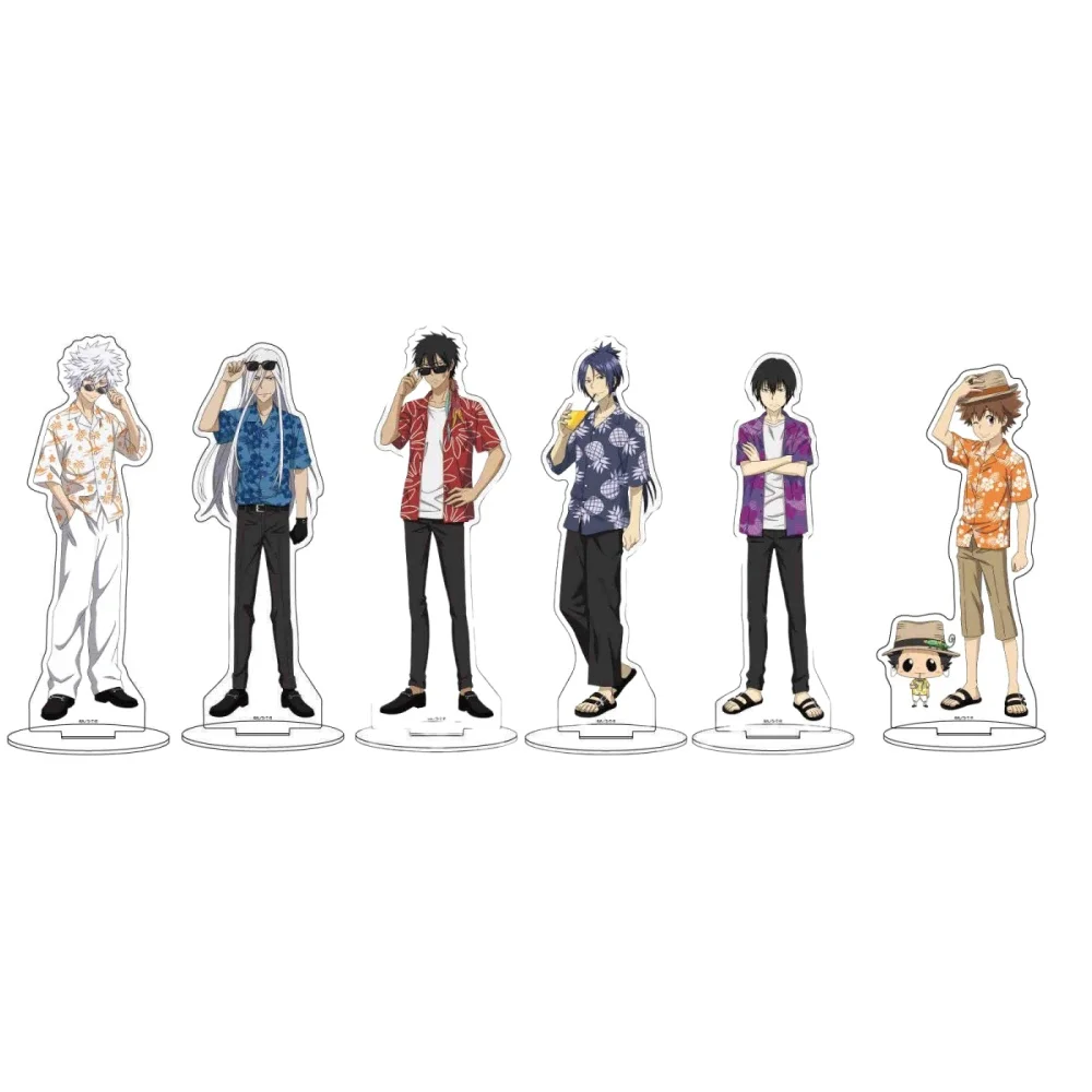 Charm Character Anime Fans Gifts Family Teachers HITMAN REBORN Hawaiian T-shirt Series HD Figure Acrylic Stand  Sawada About15cm