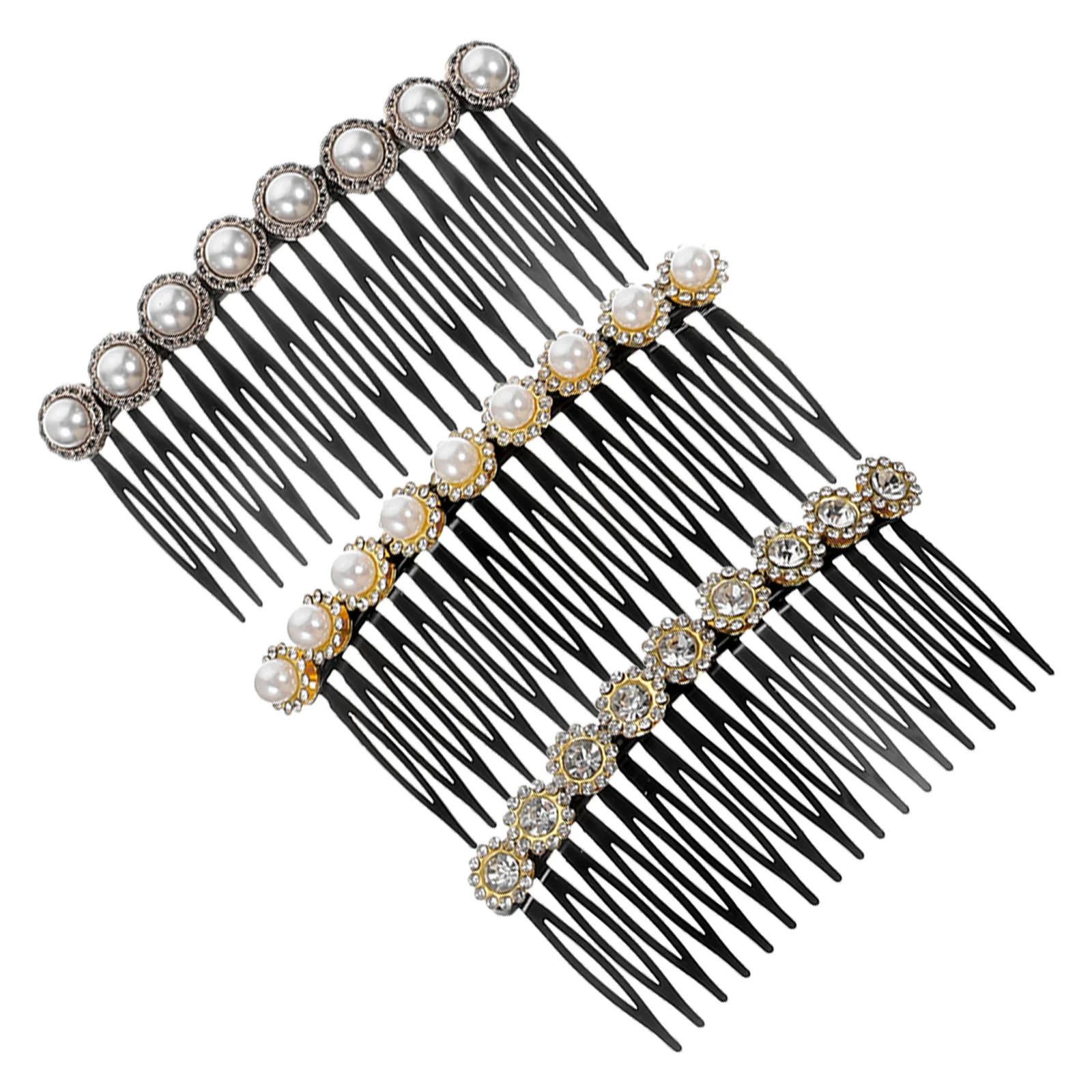 

3 Pcs Organize Artifacts Crystal Broken Hairpin on Female Back of Head Miss Accessories for Girl Acrylic Side Comb