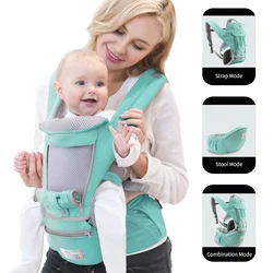 Atmungsaktive Ergonomische Babytrage Rucksack Tragbare Säuglingsbabytrage Känguru Hipseat Heaps Babytrage Tragetuch