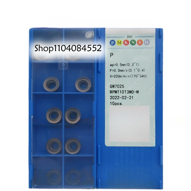 Original Genuine Carbide Inserts RPMT10T3MO-M GW7025 GW8020 GW8120 RPMT 10T3MO Lathe Cutter Turning Tools